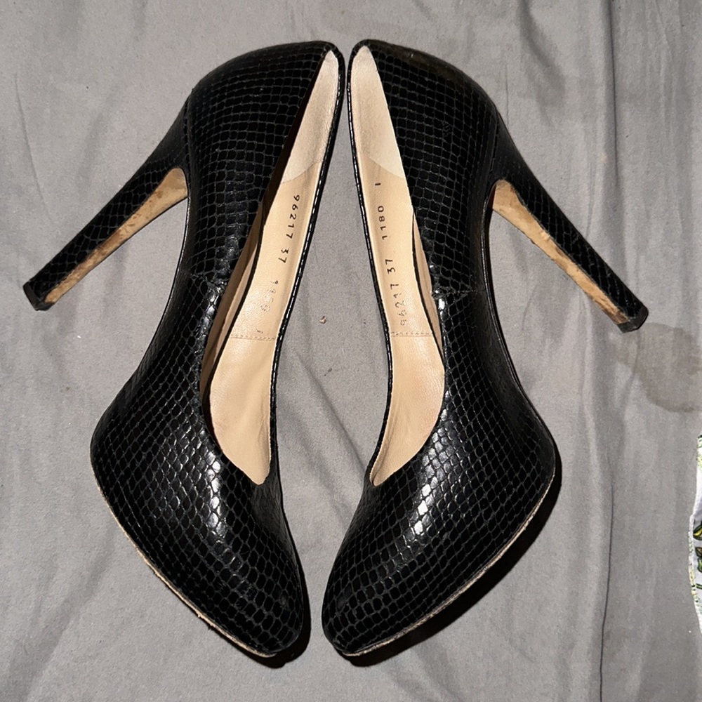 Giuseppe Zanotti Python Pattern Black High Heels - image 4